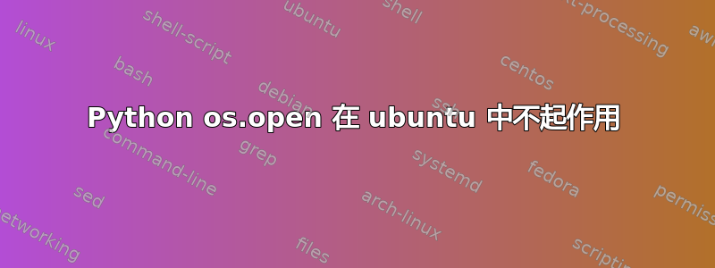 Python os.open 在 ubuntu 中不起作用