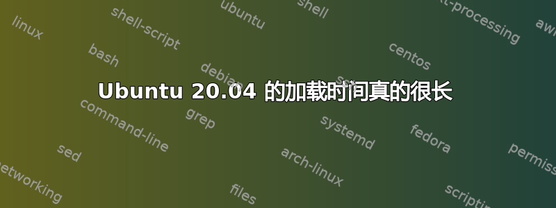 Ubuntu 20.04 的加载时间真的很长