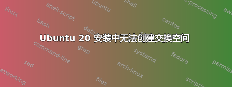 Ubuntu 20 安装中无法创建交换空间