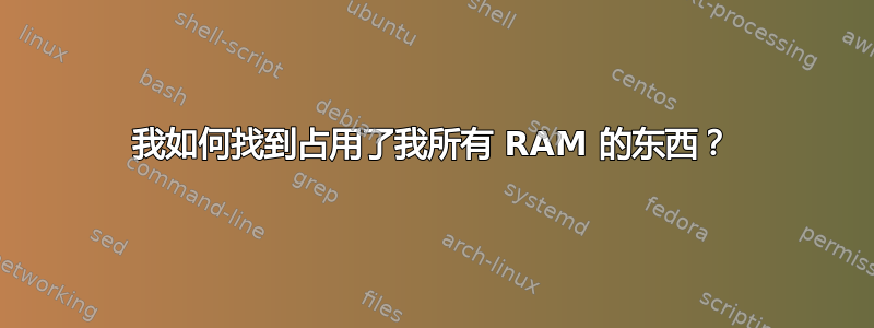 我如何找到占用了我所有 RAM 的东西？