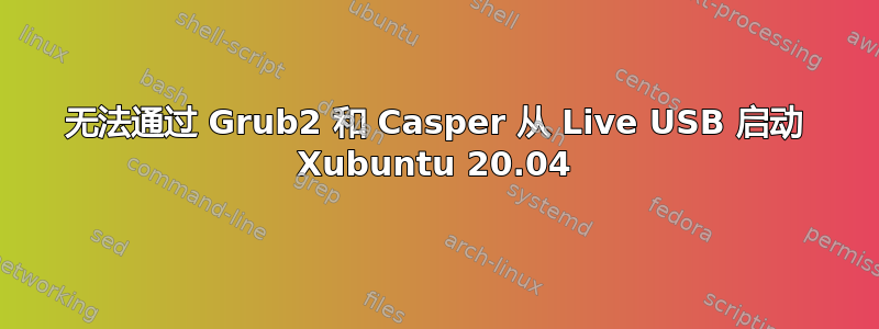 无法通过 Grub2 和 Casper 从 Live USB 启动 Xubuntu 20.04