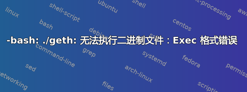 -bash: ./geth: 无法执行二进制文件：Exec 格式错误