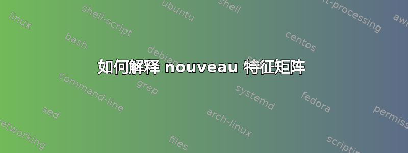 如何解释 nouveau 特征矩阵