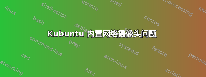 Kubuntu 内置网络摄像头问题