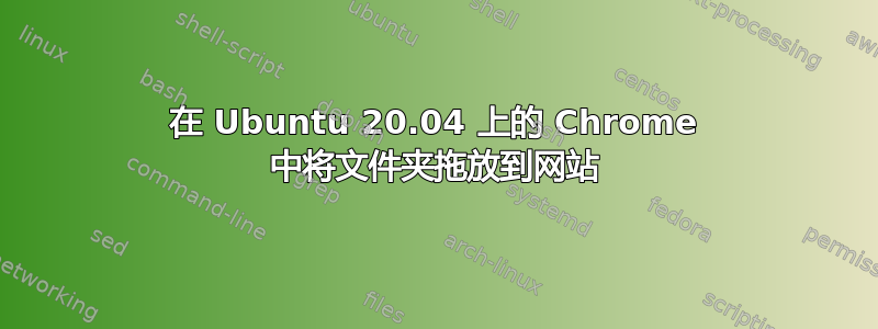 在 Ubuntu 20.04 上的 Chrome 中将文件夹拖放到网站