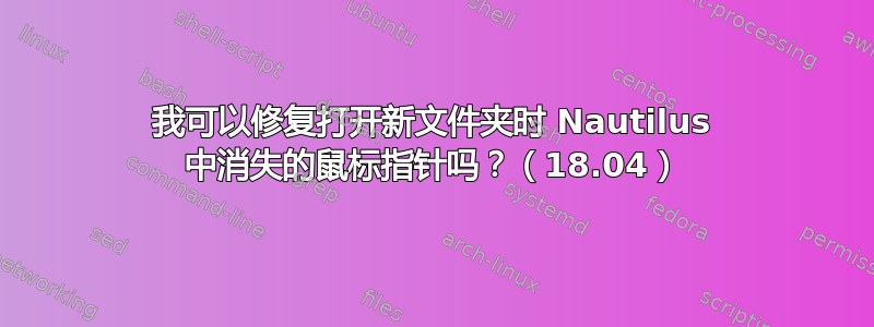 我可以修复打开新文件夹时 Nautilus 中消失的鼠标指针吗？（18.04）