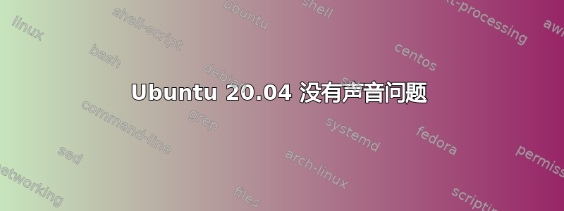 Ubuntu 20.04 没有声音问题