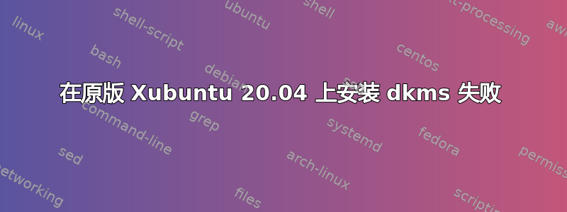 在原版 Xubuntu 20.04 上安装 dkms 失败