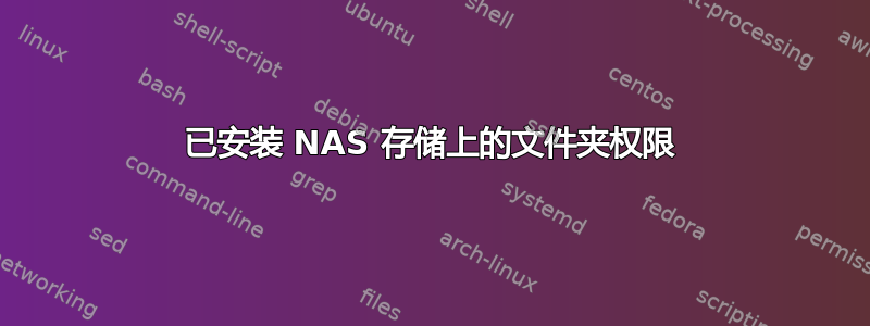 已安装 NAS 存储上的文件夹权限