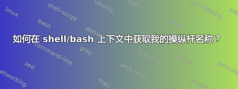 如何在 shell/bash 上下文中获取我的操纵杆名称？