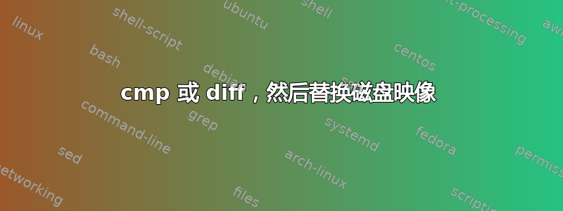 cmp 或 diff，然后替换磁盘映像