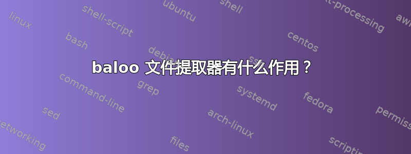 baloo 文件提取器有什么作用？