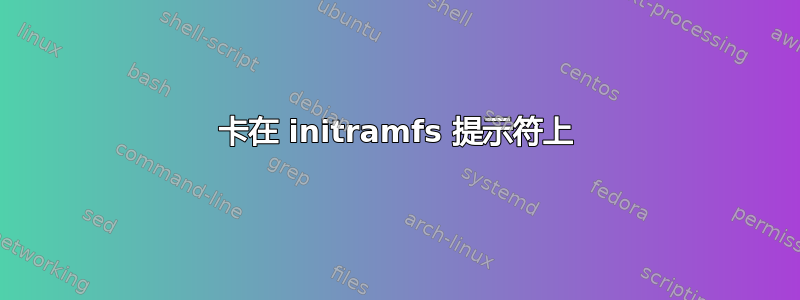 卡在 initramfs 提示符上