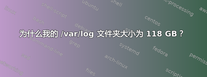 为什么我的 /var/log 文件夹大小为 118 GB？