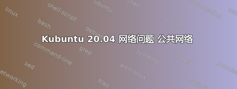 Kubuntu 20.04 网络问题 公共网络