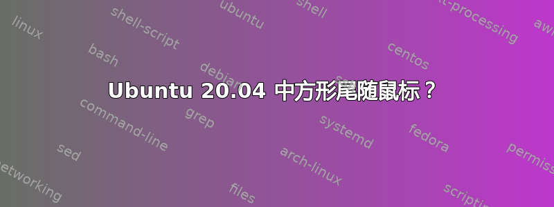 Ubuntu 20.04 中方形尾随鼠标？