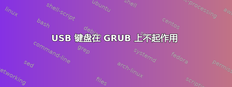 USB 键盘在 GRUB 上不起作用