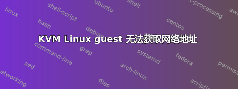 KVM Linux guest 无法获取网络地址