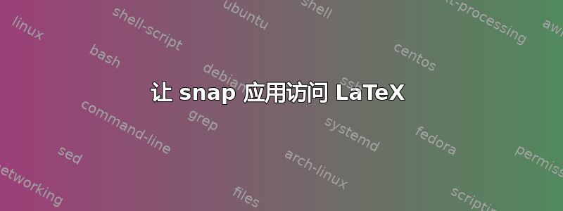 让 snap 应用访问 LaTeX