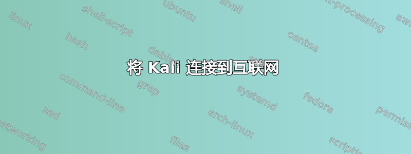 将 Kali 连接到互联网