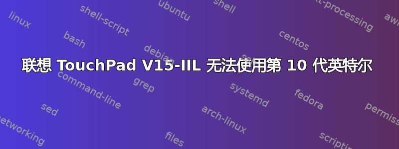 联想 TouchPad V15-IIL 无法使用第 10 代英特尔