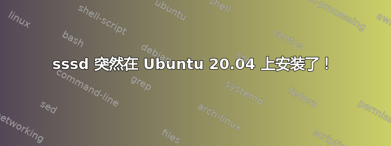 sssd 突然在 Ubuntu 20.04 上安装了！