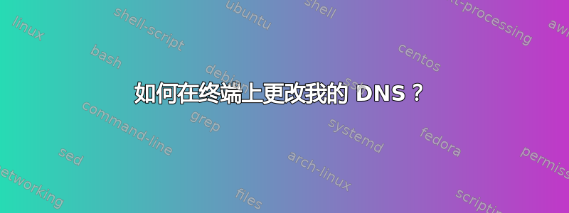 如何在终端上更改我的 DNS？