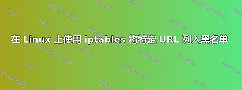 在 Linux 上使用 iptables 将特定 URL 列入黑名单