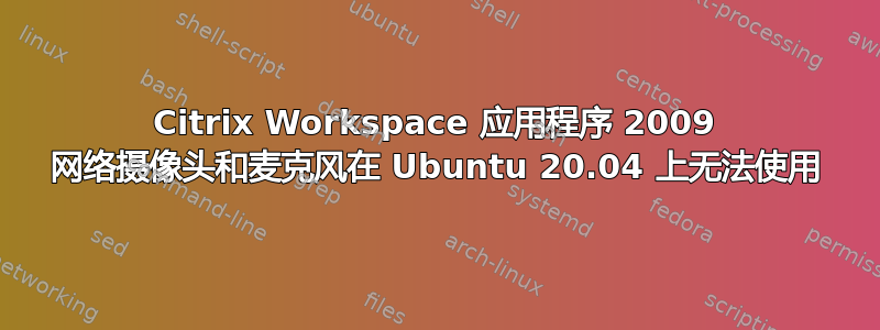 Citrix Workspace 应用程序 2009 网络摄像头和麦克风在 Ubuntu 20.04 上无法使用