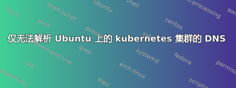 仅无法解析 Ubuntu 上的 kubernetes 集群的 DNS