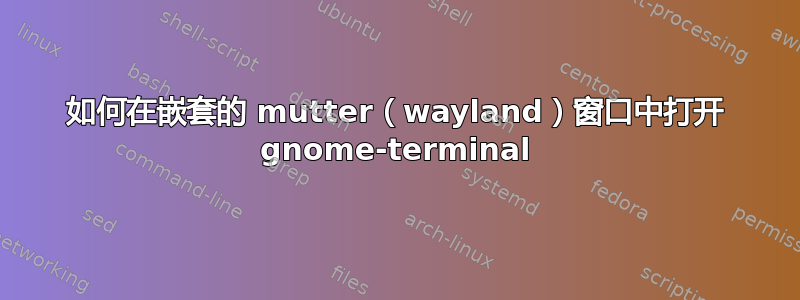 如何在嵌套的 mutter（wayland）窗口中打开 gnome-terminal