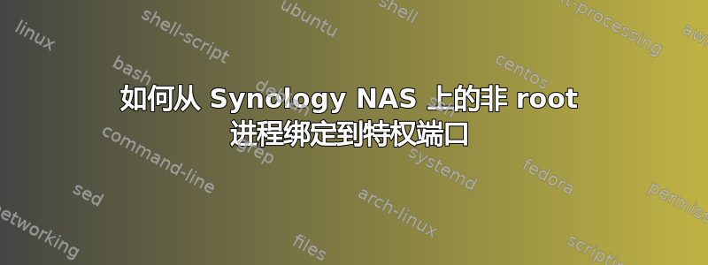 如何从 Synology NAS 上的非 root 进程绑定到特权端口