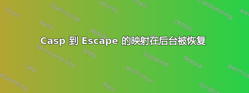 Casp 到 Escape 的映射在后台被恢复