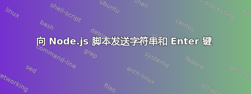 向 Node.js 脚本发送字符串和 Enter 键