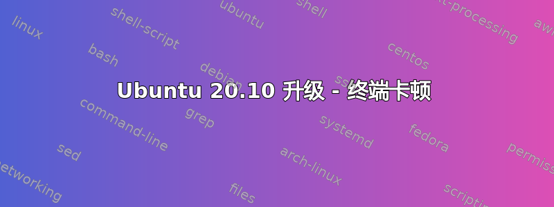 Ubuntu 20.10 升级 - 终端卡顿