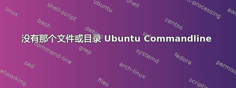 没有那个文件或目录 Ubuntu Commandline