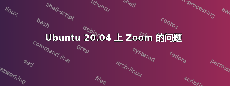 Ubuntu 20.04 上 Zoom 的问题