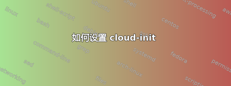 如何设置 cloud-init