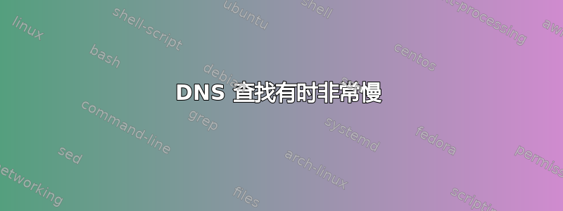 DNS 查找有时非常慢