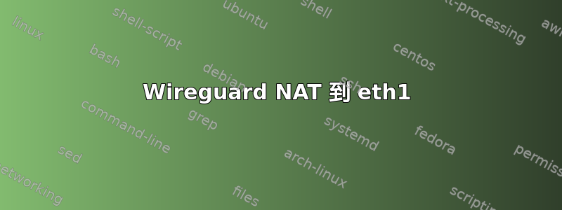 Wireguard NAT 到 eth1