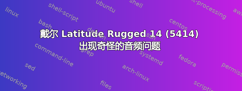 戴尔 Latitude Rugged 14 (5414) 出现奇怪的音频问题