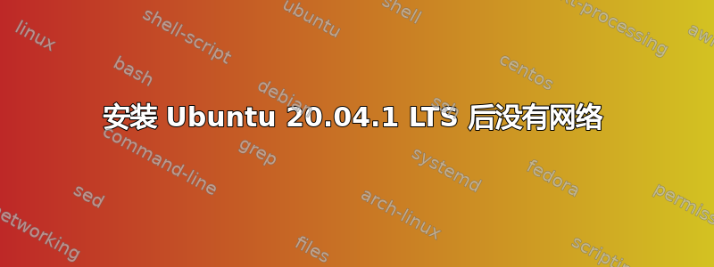 安装 Ubuntu 20.04.1 LTS 后没有网络