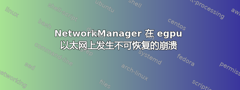 NetworkManager 在 egpu 以太网上发生不可恢复的崩溃