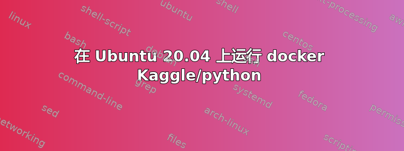 在 Ubuntu 20.04 上运行 docker Kaggle/python