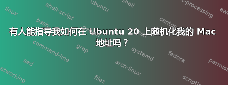 有人能指导我如何在 Ubuntu 20 上随机化我的 Mac 地址吗？