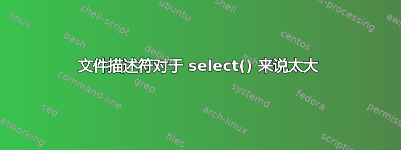 文件描述符对于 select() 来说太大