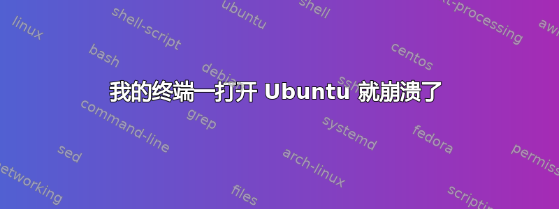 我的终端一打开 Ubuntu 就崩溃了