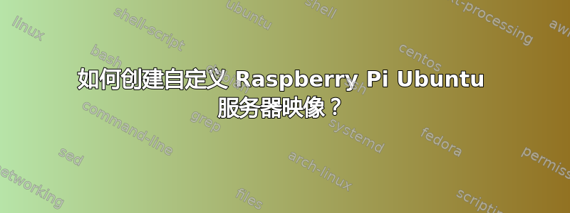 如何创建自定义 Raspberry Pi Ubuntu 服务器映像？