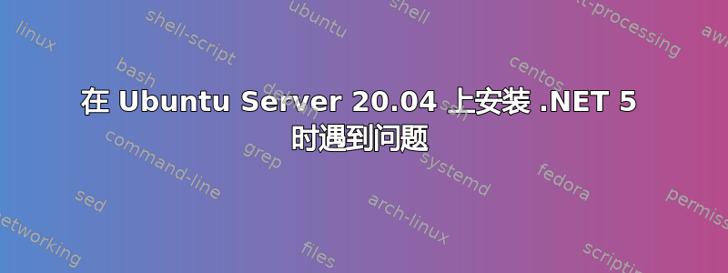 在 Ubuntu Server 20.04 上安装 .NET 5 时遇到问题