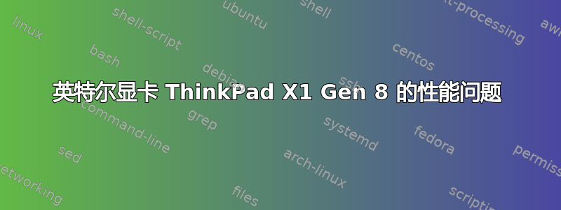 英特尔显卡 ThinkPad X1 Gen 8 的性能问题